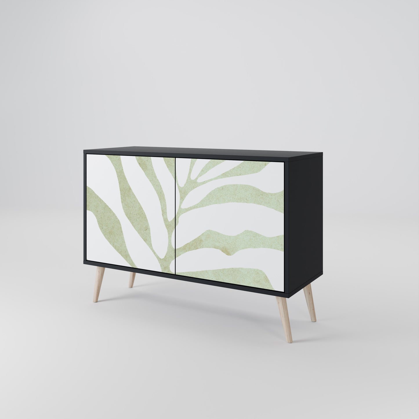 BOTANICAL SPARK 2-dörrars skänk i svart finish