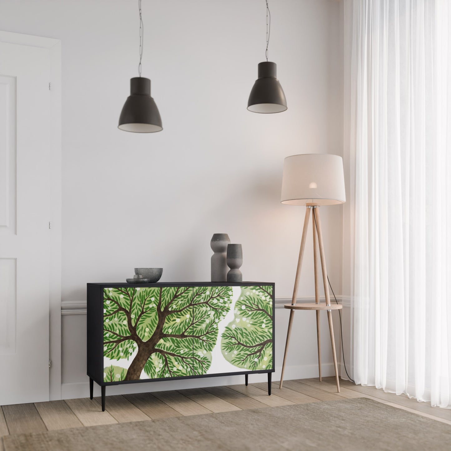 WILDERNESS DASH 2-Door Sideboard in Black Finish