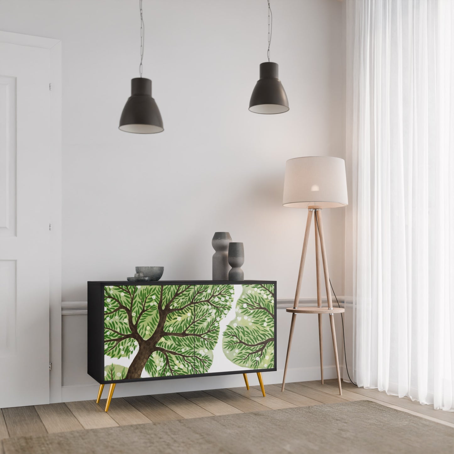 WILDERNESS DASH 2-Door Sideboard in Black Finish