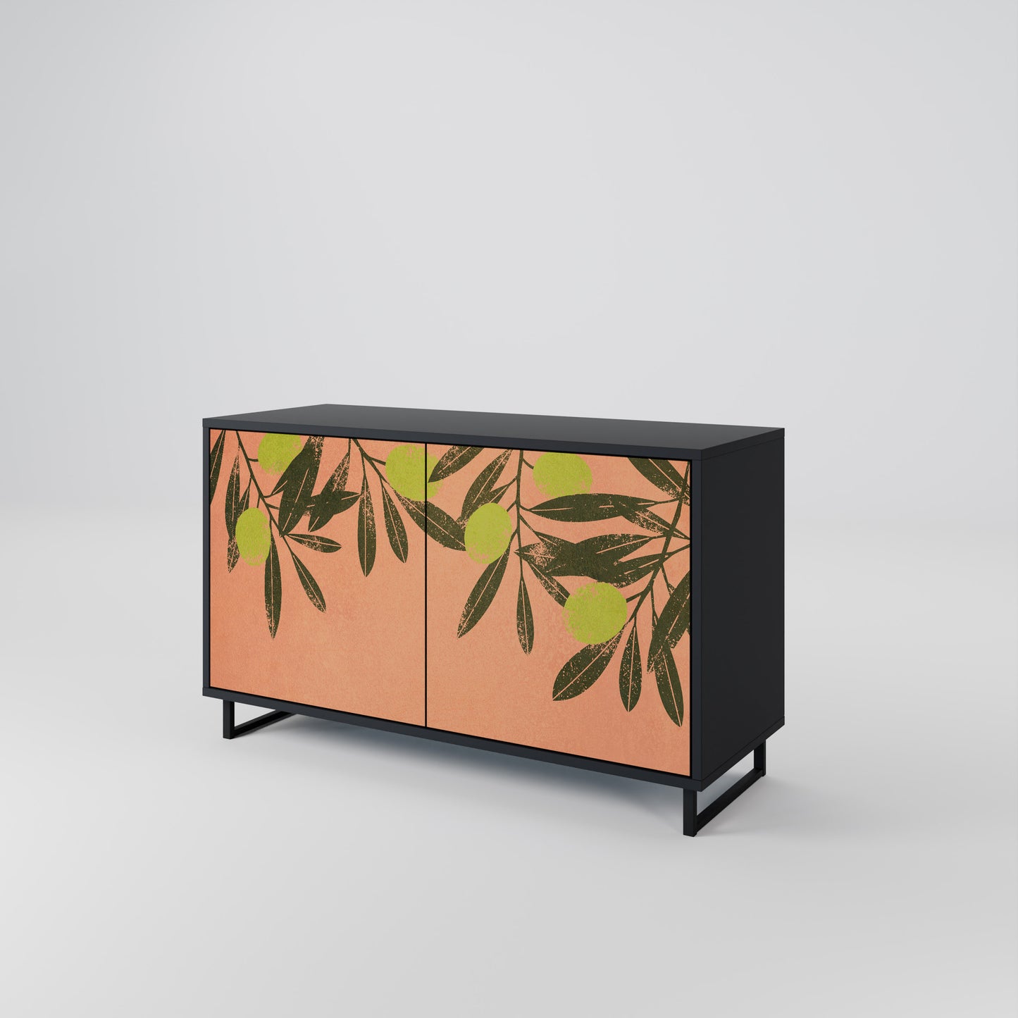 JUICY OLIVES 2-Door Sideboard in Black Finish