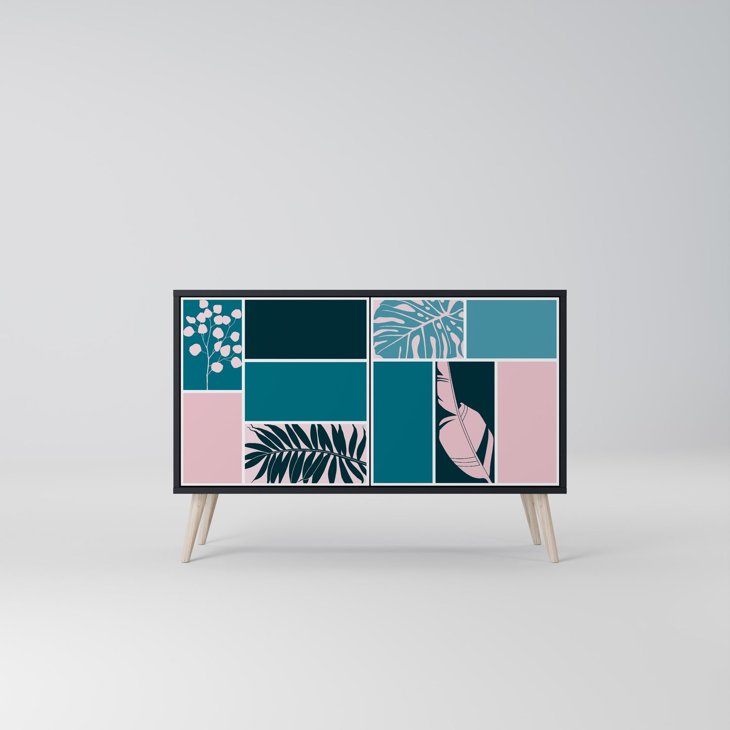 COMBINATION OF SHAPES 2-Door Sideboard in Black Finish