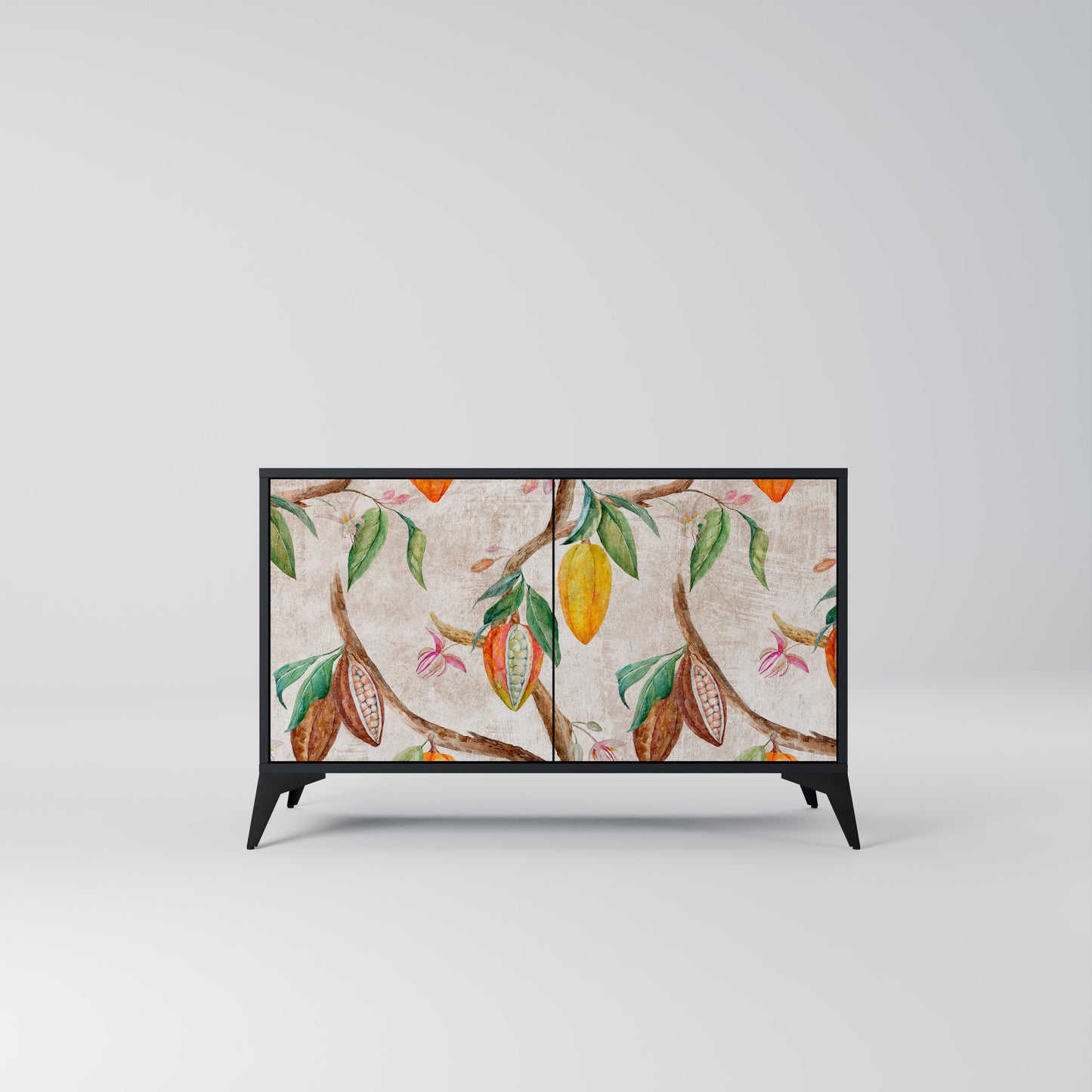 COCOA FRUITS 2-Door Sideboard in Black Finish