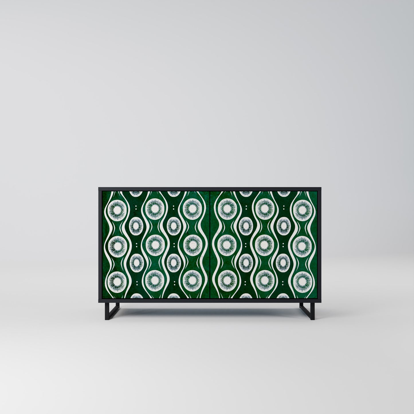 GREEN EYES 2-Door Sideboard in Black Finish