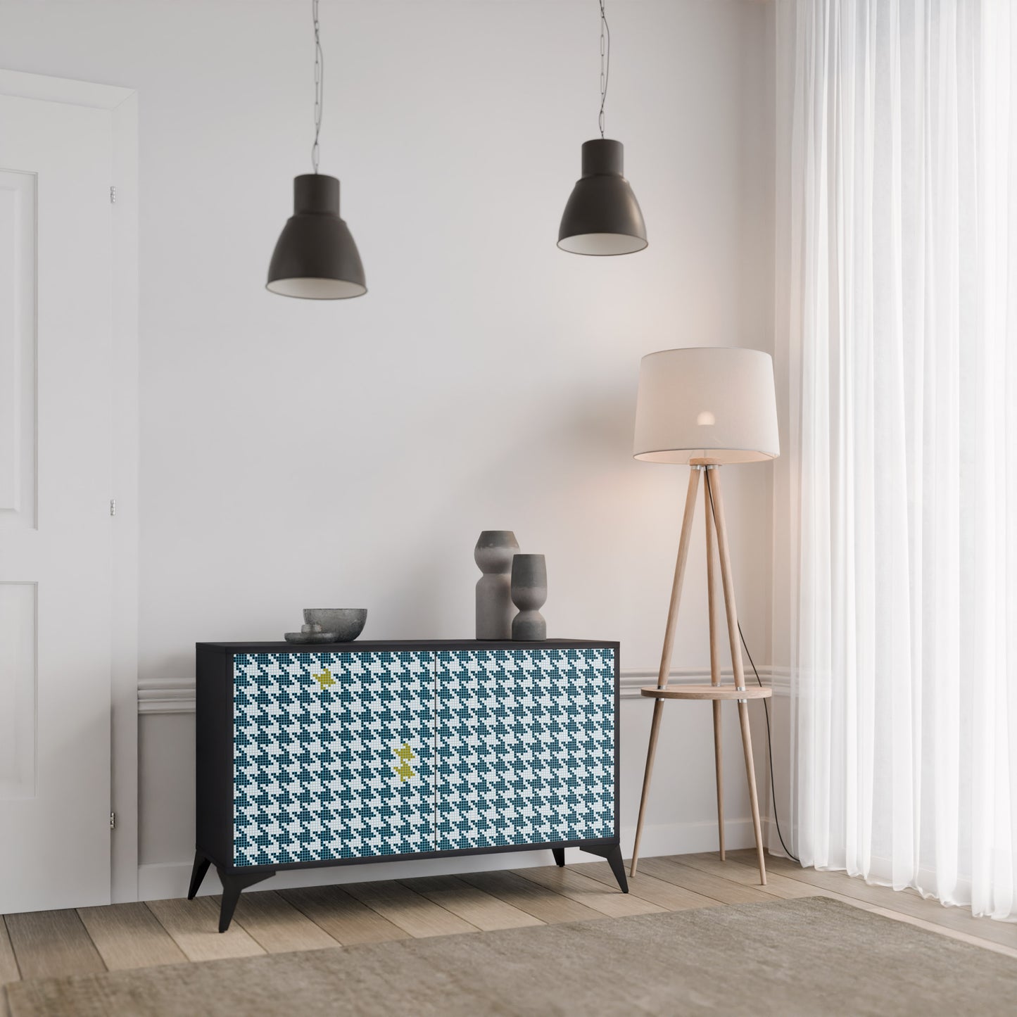 OUT OF CONTEXT 2-Door Sideboard in Black Finish