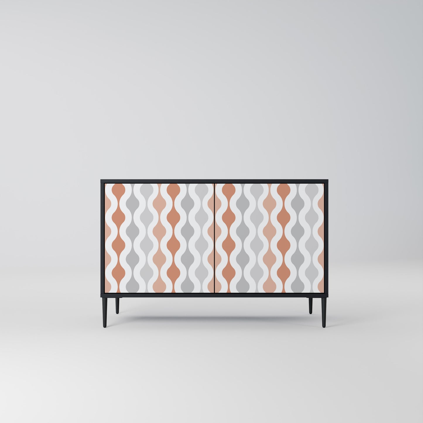 HAZY NOSTALGIA 2-Door Sideboard in Black Finish
