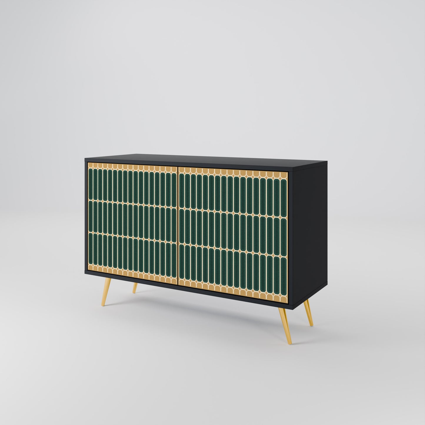 ILUSION GATE 2-Door Sideboard in Black Finish