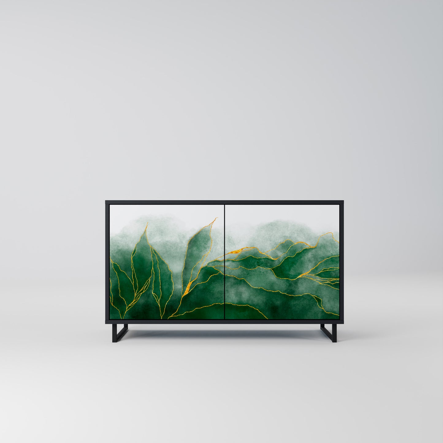 EXPENSIVE NATURE 2-Door Sideboard in Black Finish