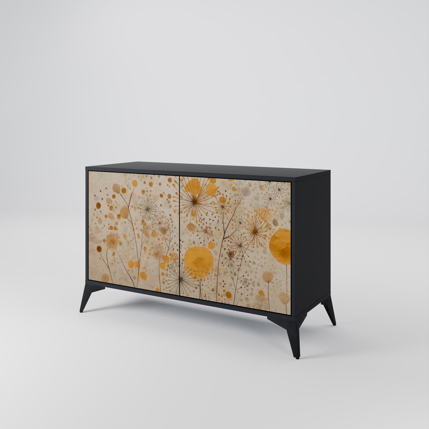 MORNING GLADE 2-Door Sideboard in Black Finish