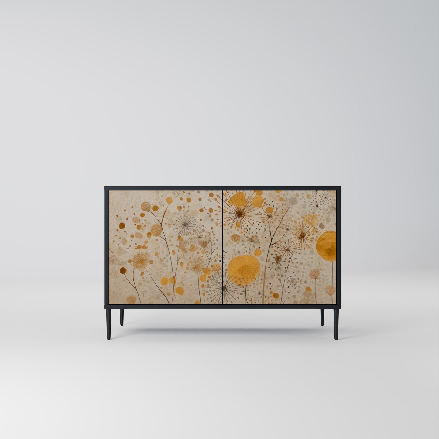 MORNING GLADE 2-Door Sideboard in Black Finish