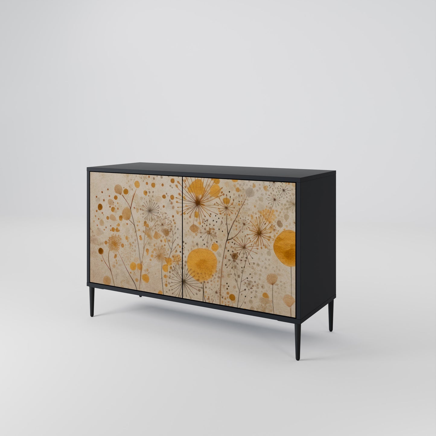 MORNING GLADE 2-Door Sideboard in Black Finish