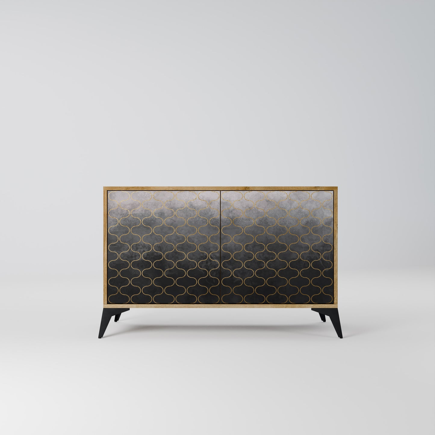 TESSELATED GRAYISH 2-Door Sideboard in Oak Effect