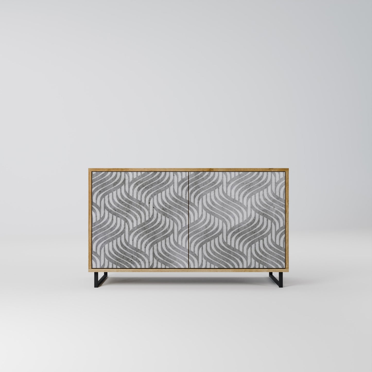 CONCRETE MOVEMENT 2-Door Sideboard in Oak Effect