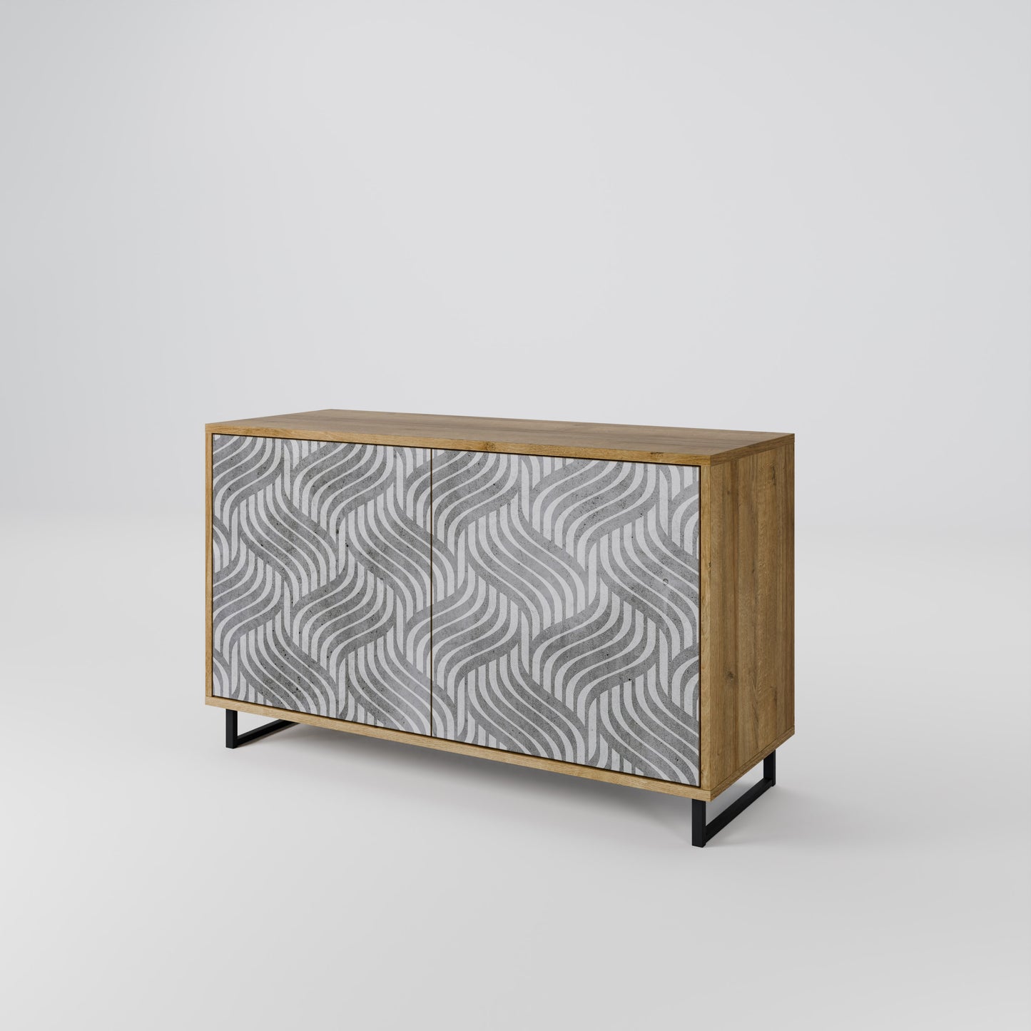CONCRETE MOVEMENT 2-Door Sideboard in Oak Effect