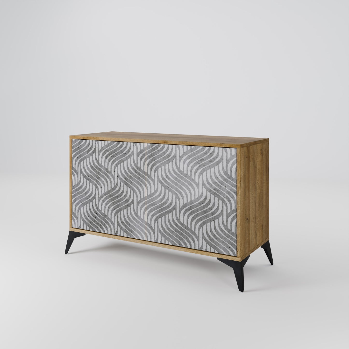 CONCRETE MOVEMENT 2-Door Sideboard in Oak Effect