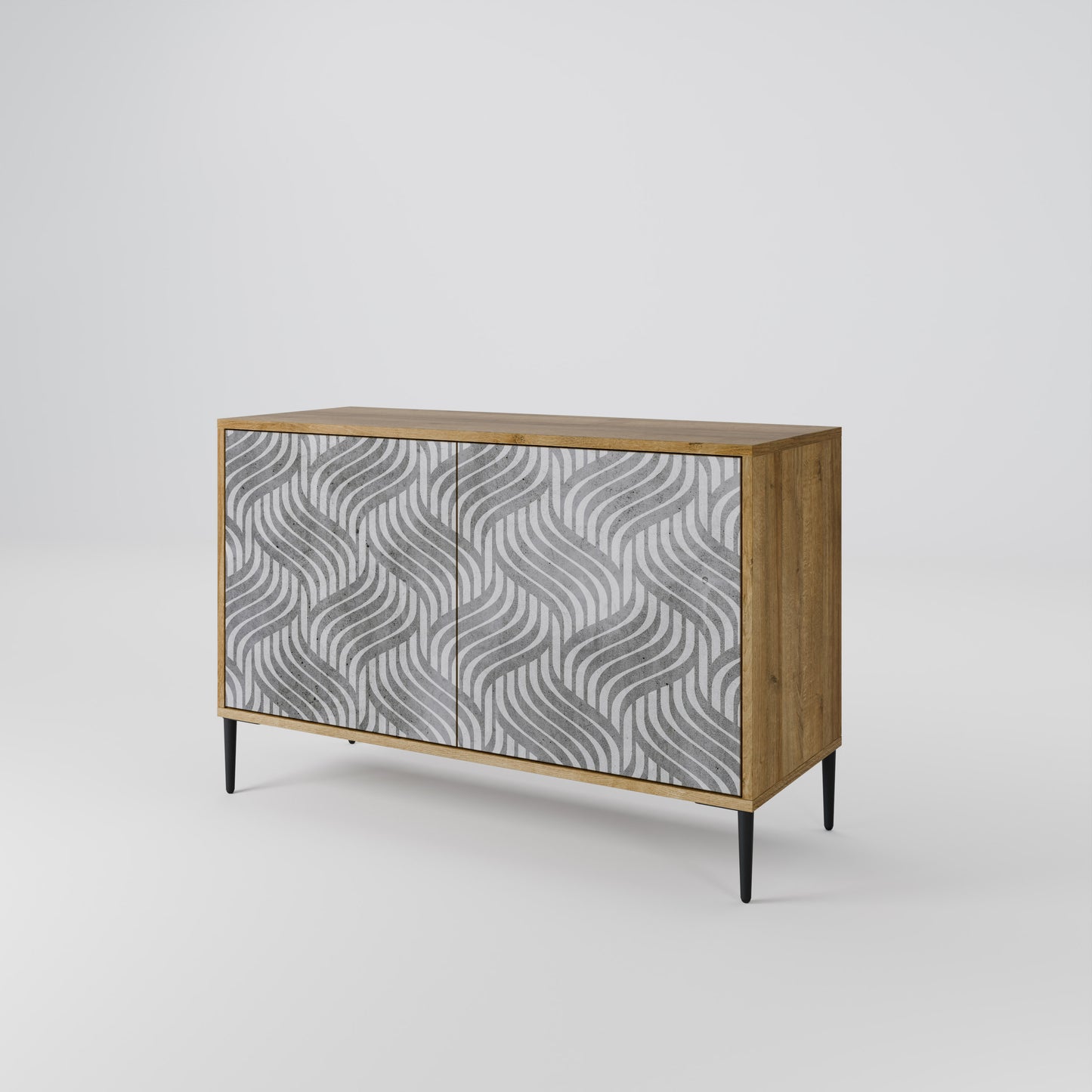 CONCRETE MOVEMENT 2-Door Sideboard in Oak Effect