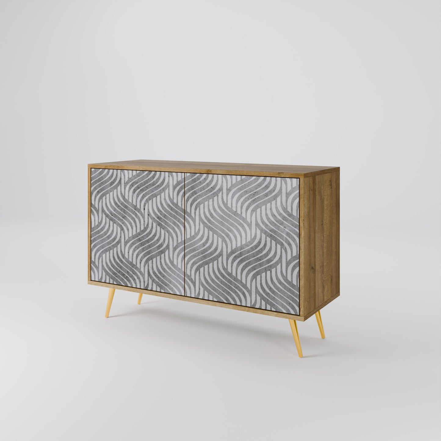 CONCRETE MOVEMENT 2-Door Sideboard in Oak Effect