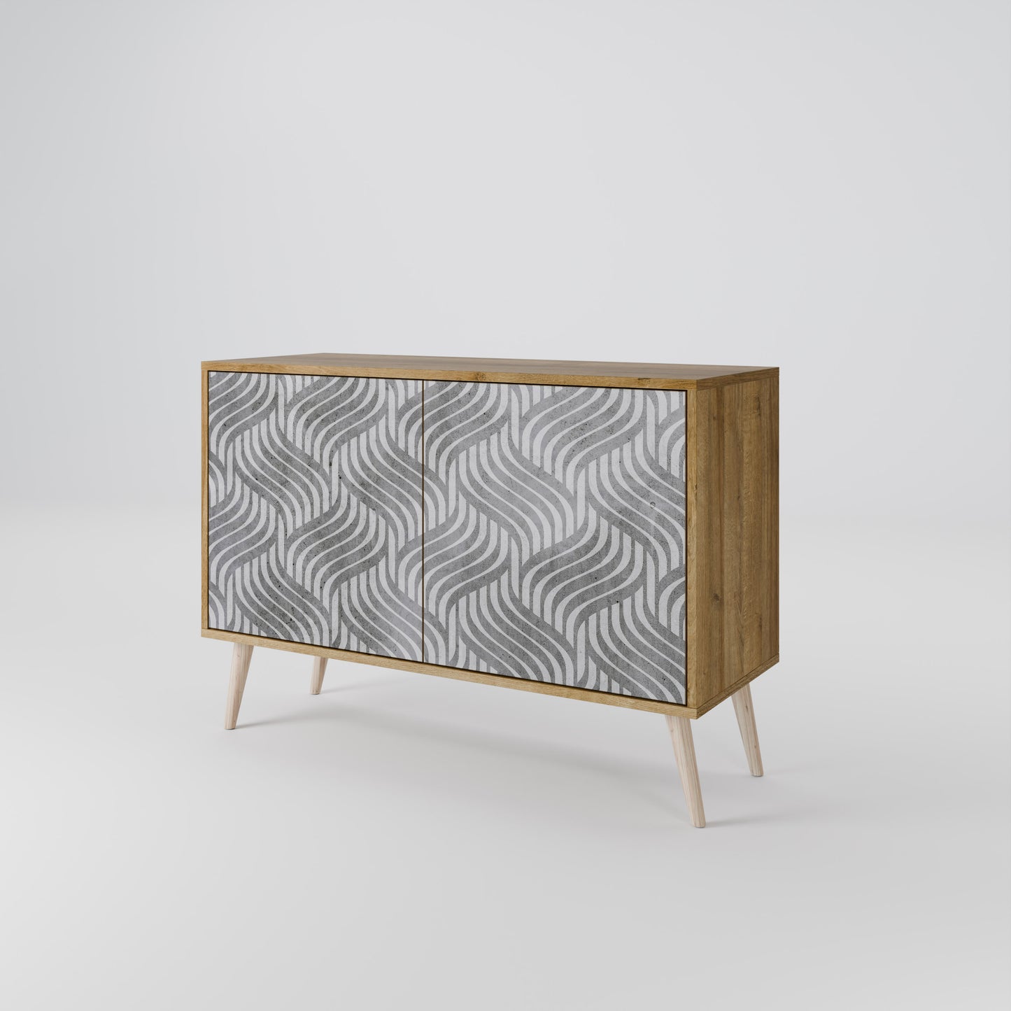 CONCRETE MOVEMENT 2-Door Sideboard in Oak Effect