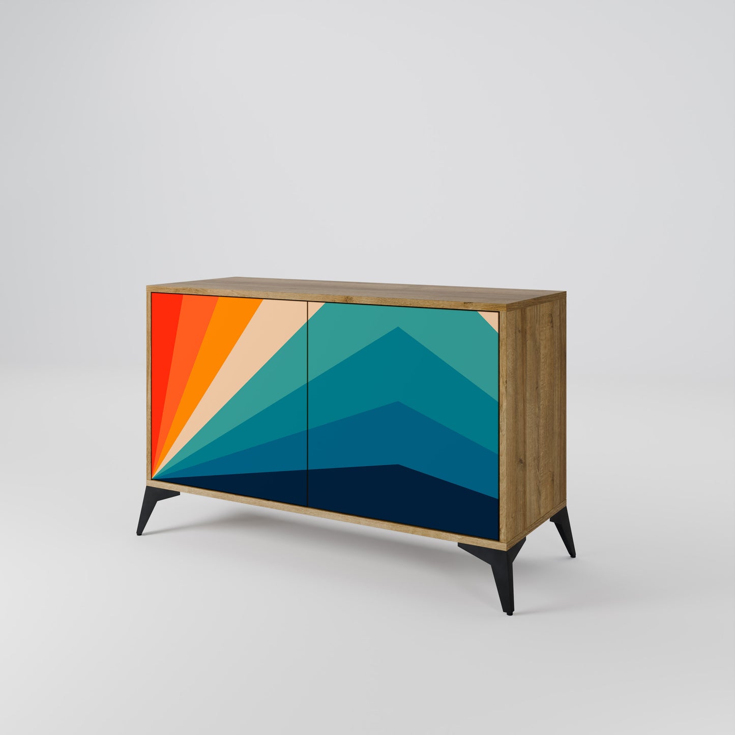 PRISM CONCUSSION 2-Door Sideboard in Oak Effect