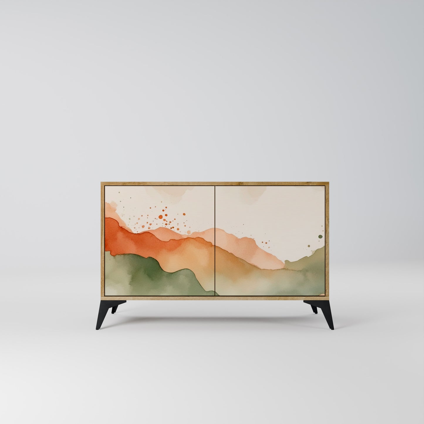 WATERCOLOUR PEAKS 2-Door Sideboard in Oak Effect