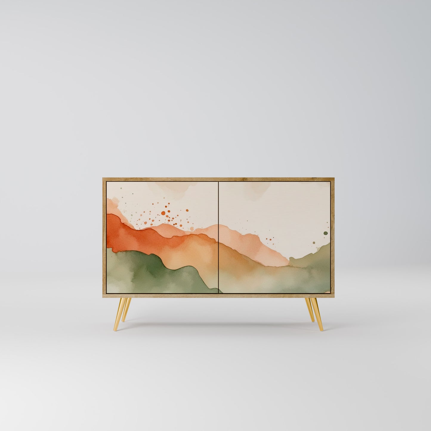 WATERCOLOUR PEAKS 2-Door Sideboard in Oak Effect