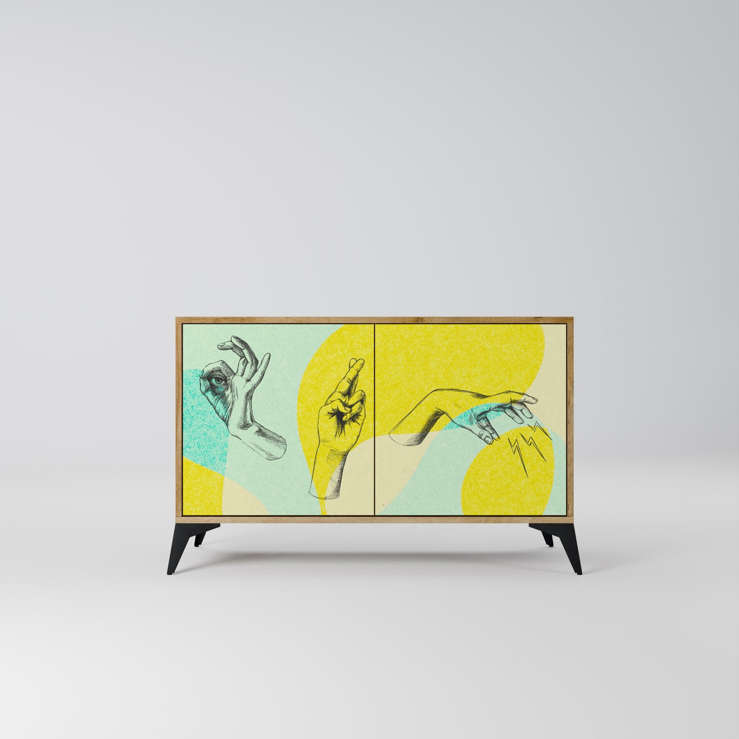 BODY LANGUAGE 2-Door Sideboard in Oak Effect