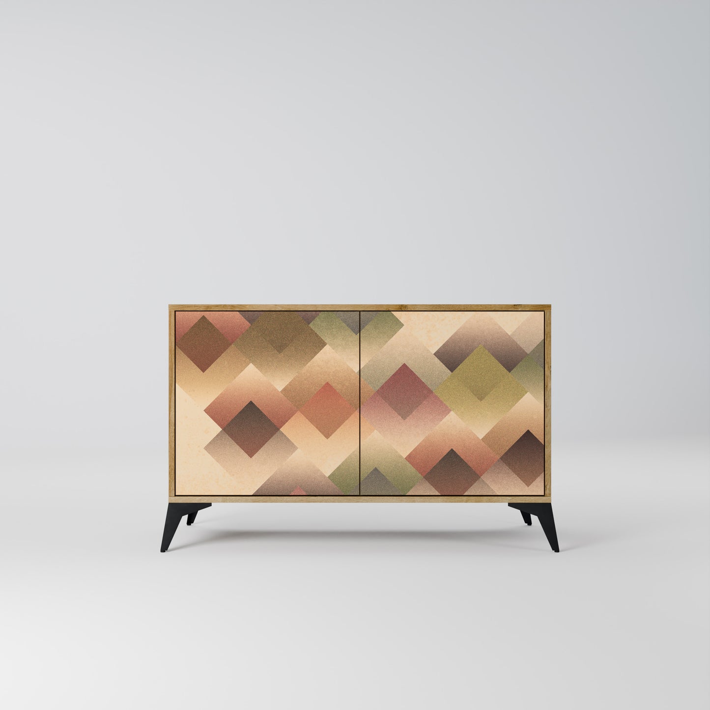 GEOMETRIC FUSION 2-Door Sideboard in Oak Effect