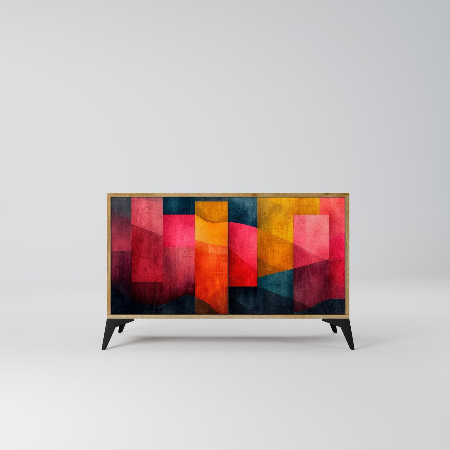 COLORFUL SOUNDS 2-Door Sideboard in Oak Effect