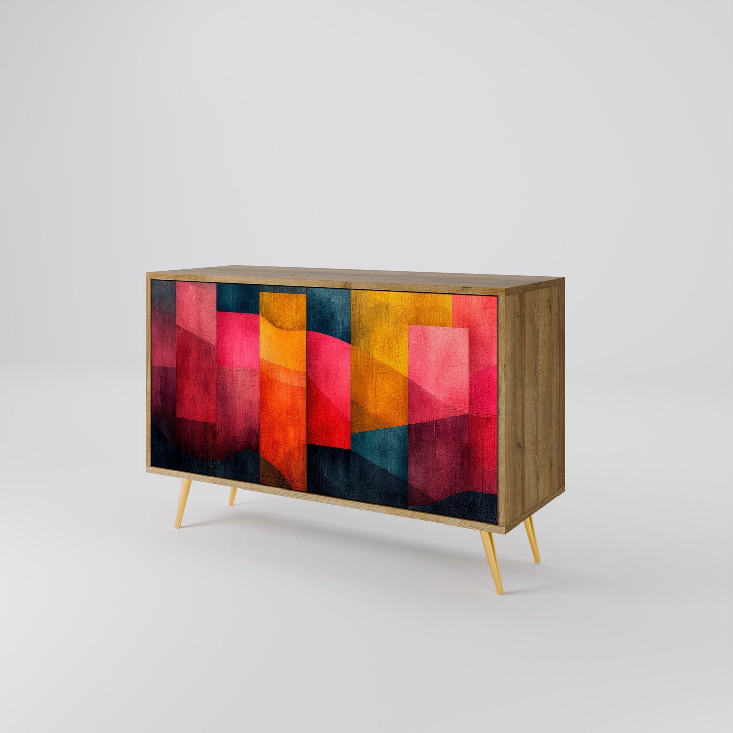 COLORFUL SOUNDS 2-Door Sideboard in Oak Effect