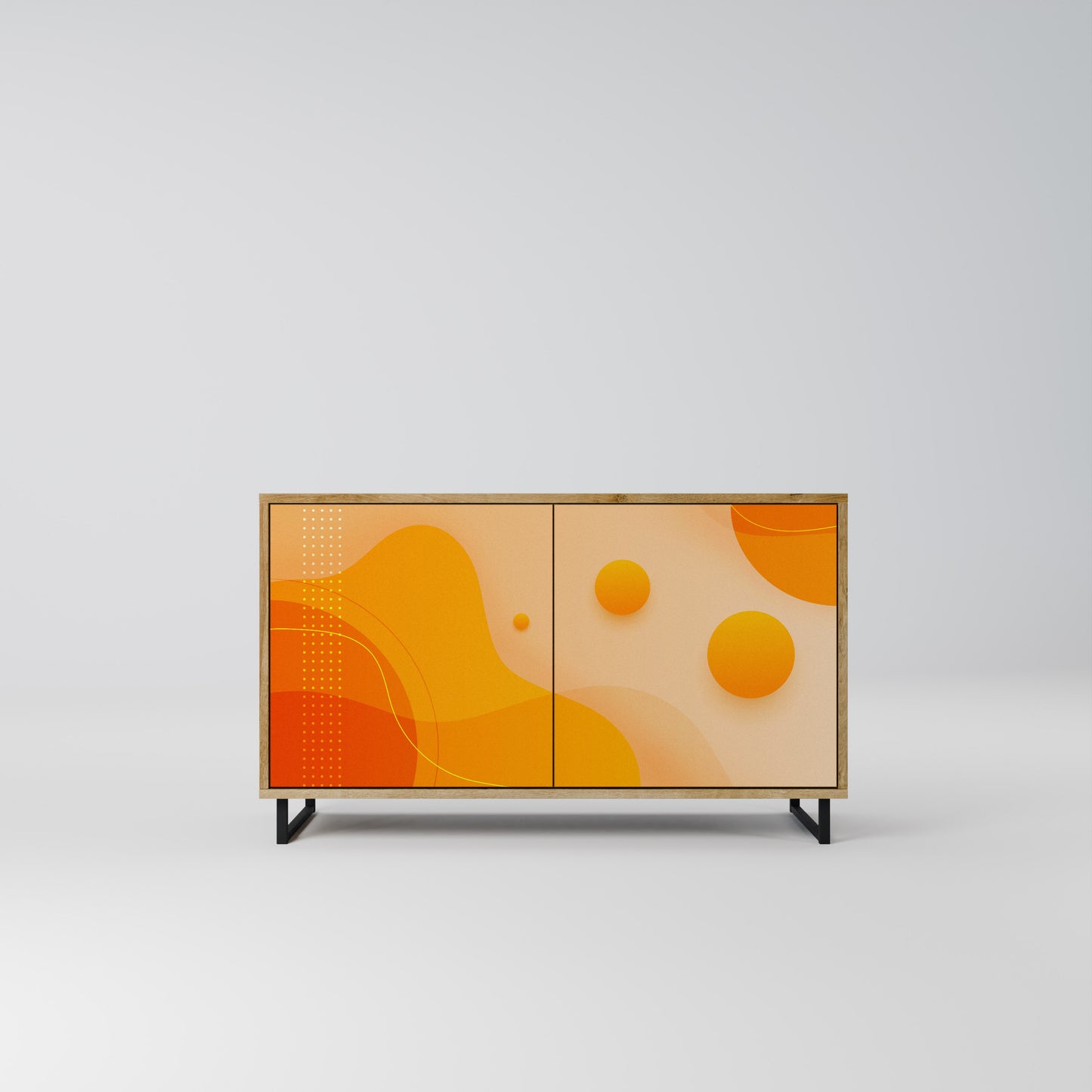 ORANGE ARRANGEMENT 2-Door Sideboard in Oak Effect