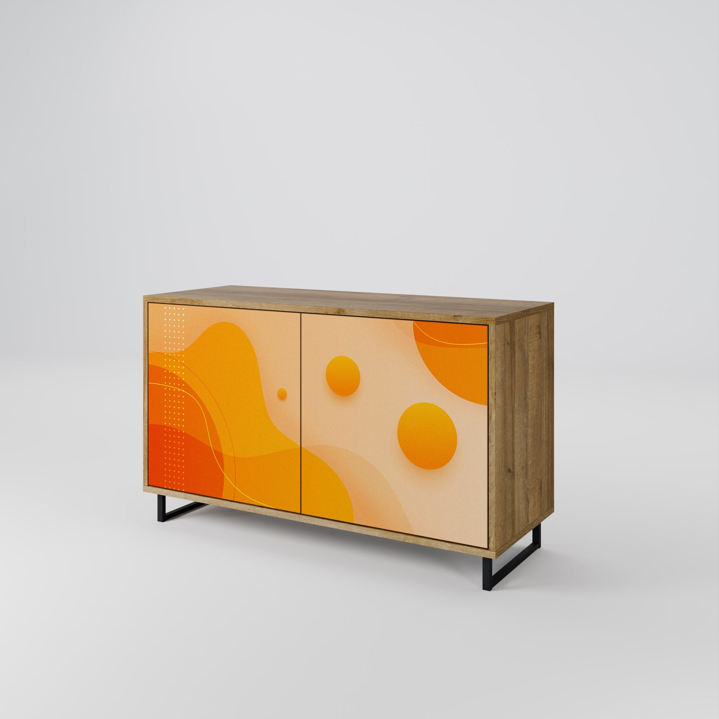 ORANGE ARRANGEMENT 2-Door Sideboard in Oak Effect
