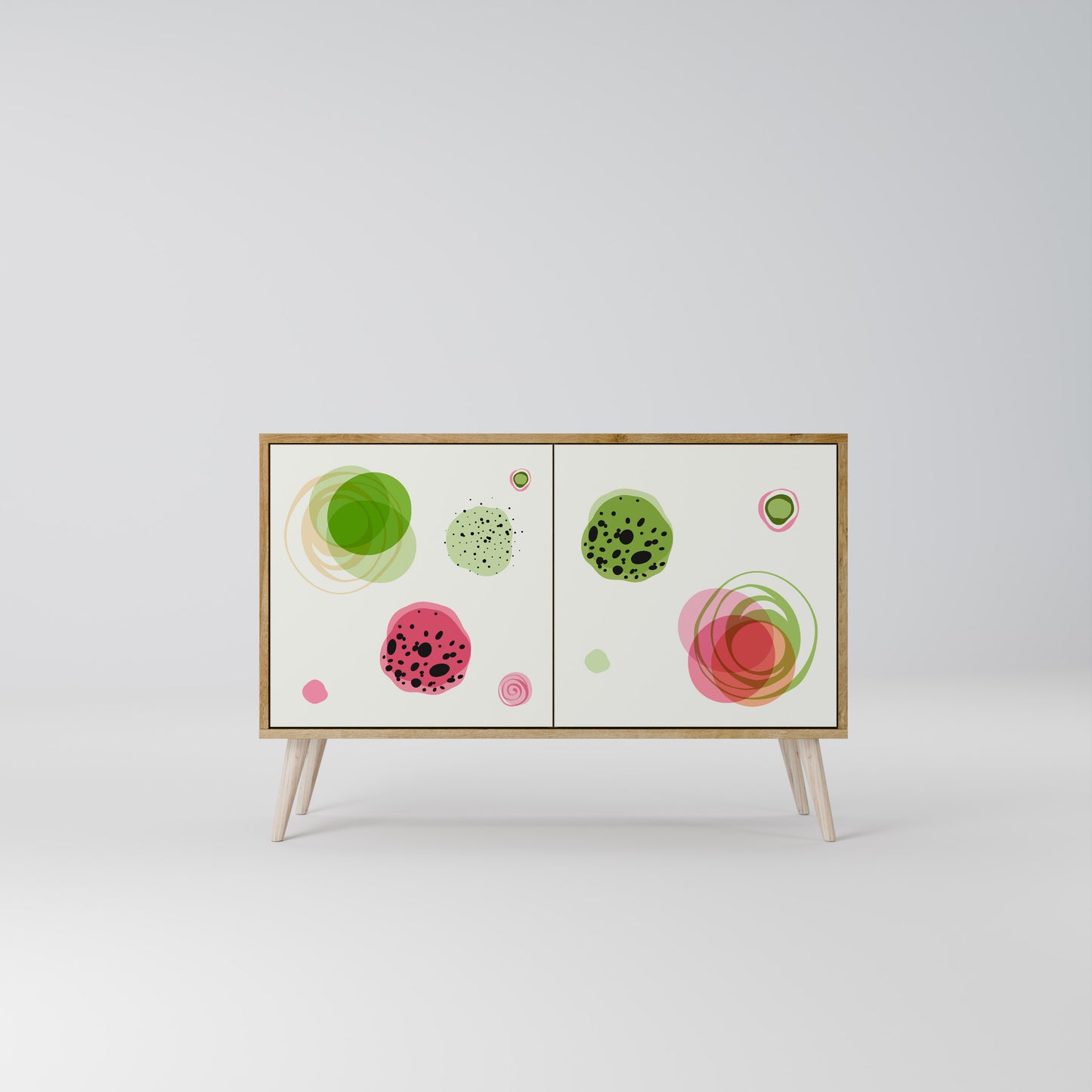 COLORFUL COSMOS 2-Door Sideboard in Oak Effect