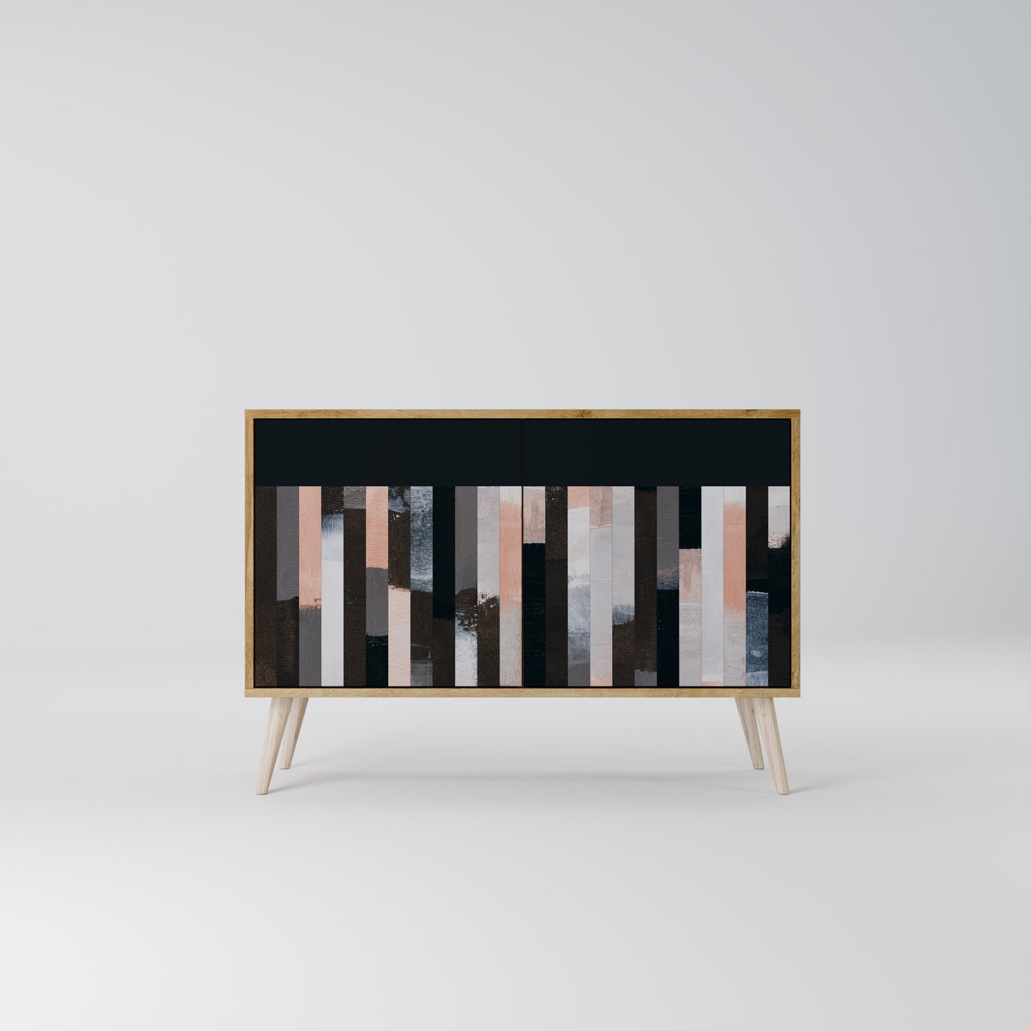 COLLAGE OF RECTANGLES 2-dörrars skänk i ekeffekt