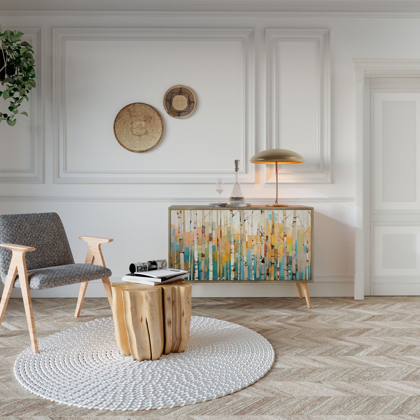 BIRCH KALEIDOSCOPE 2-Door Sideboard in Oak Effect
