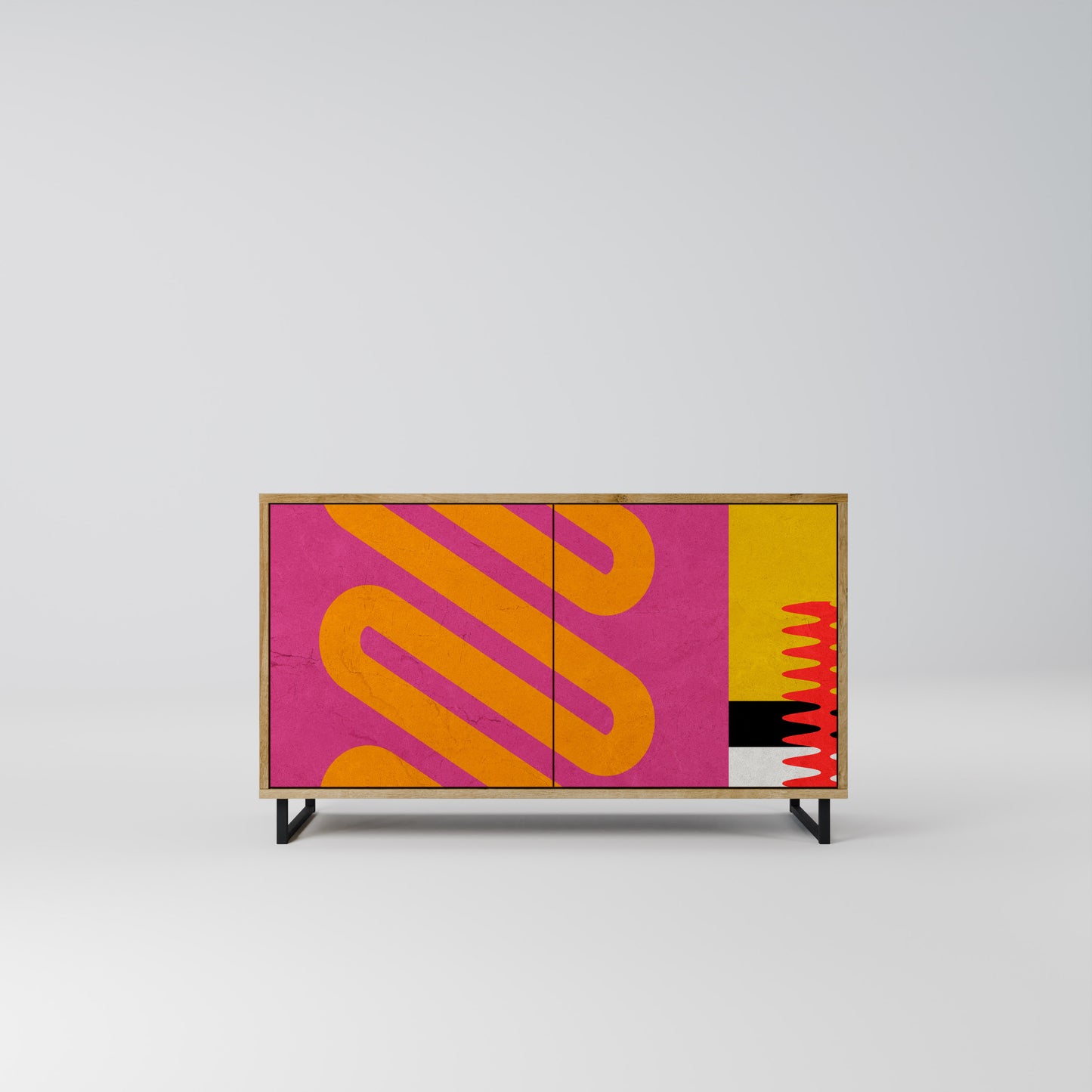 VIVID ART 2-dörrars skänk i ekeffekt