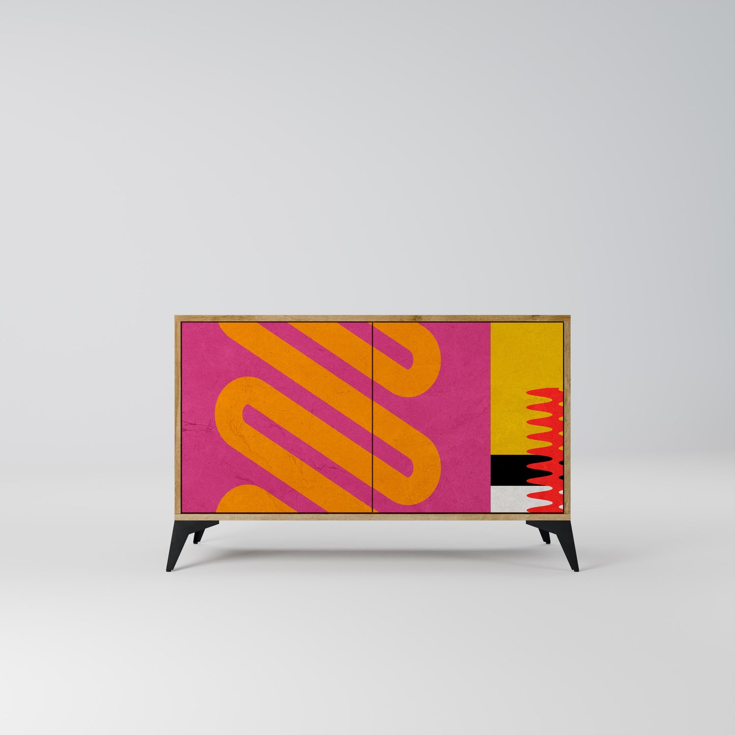 VIVID ART 2-dörrars skänk i ekeffekt
