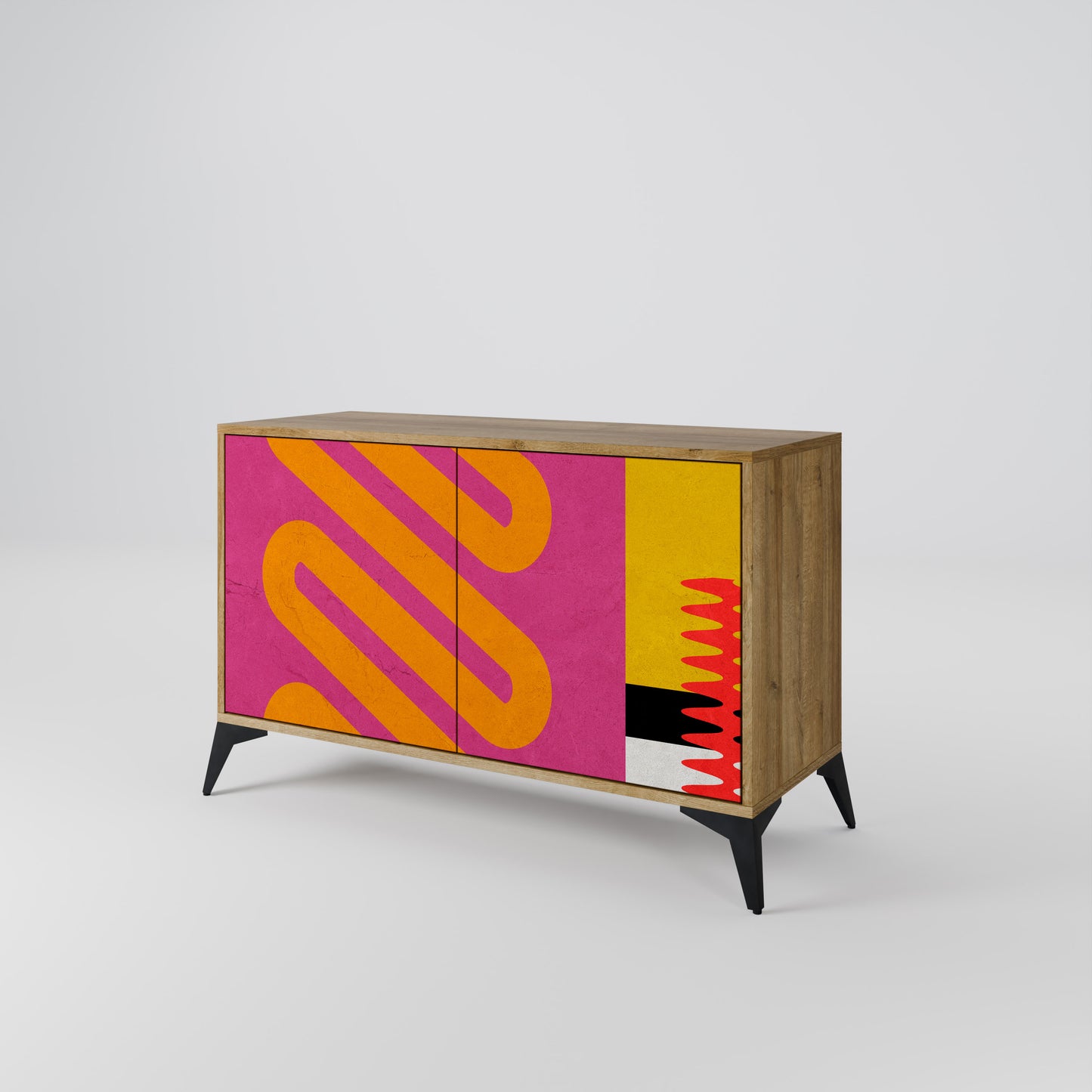 VIVID ART 2-dörrars skänk i ekeffekt
