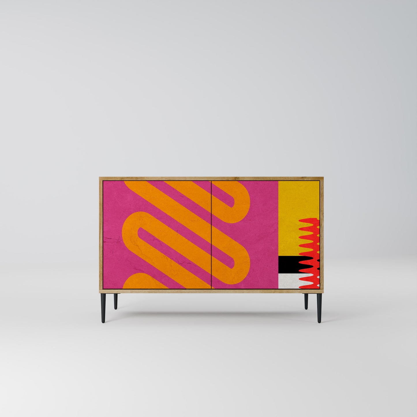 VIVID ART 2-dörrars skänk i ekeffekt