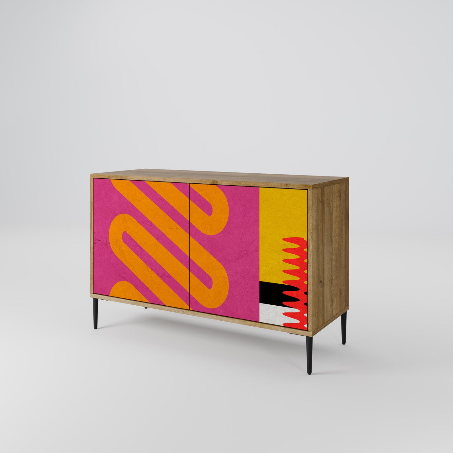 VIVID ART 2-dörrars skänk i ekeffekt
