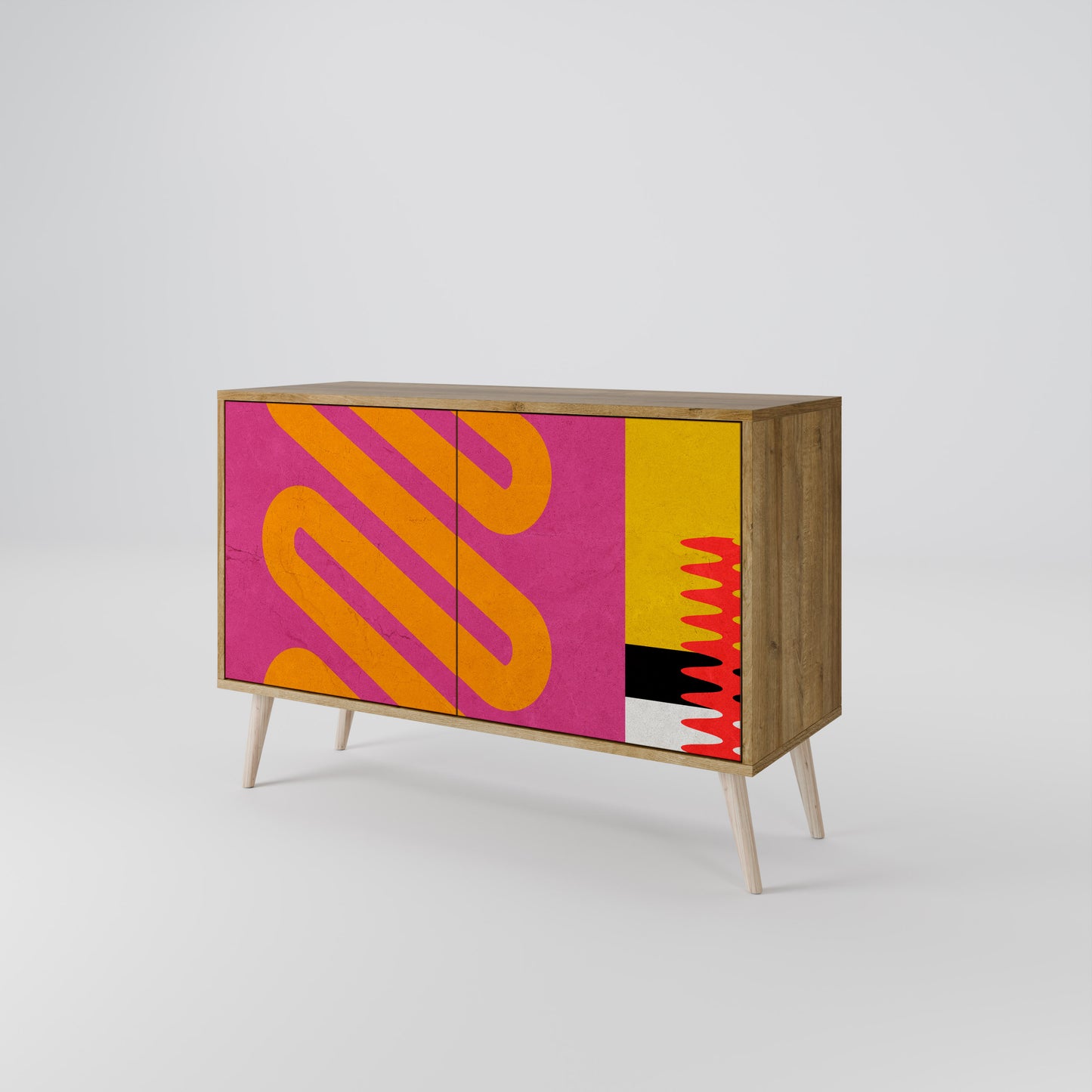 VIVID ART 2-dörrars skänk i ekeffekt