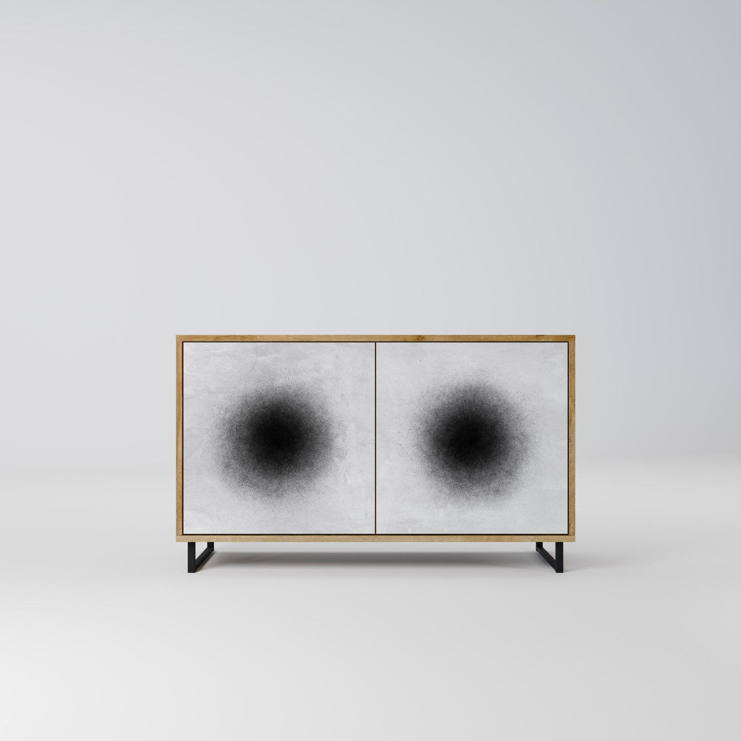 BLACK HOLE 2-Door Sideboard in Oak Effect
