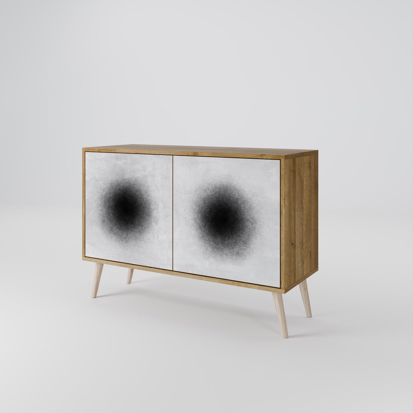 BLACK HOLE 2-Door Sideboard in Oak Effect