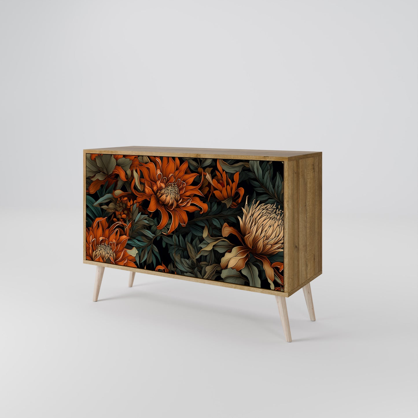 DAWN BLOOM 2-dörrars skänk i ekeffekt