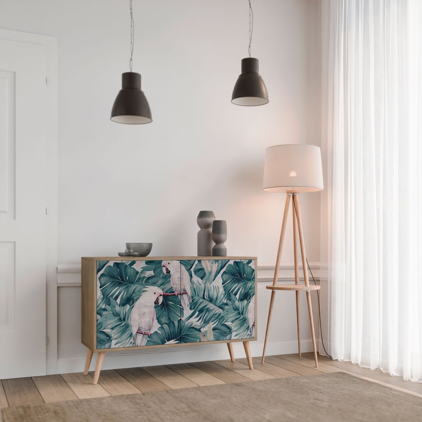 POPINJAY LOOK 2-dörrars skänk i ekeffekt
