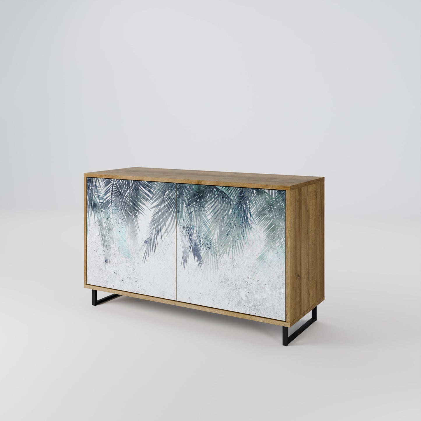 PALM VEIL 2-dörrars skänk i ekeffekt