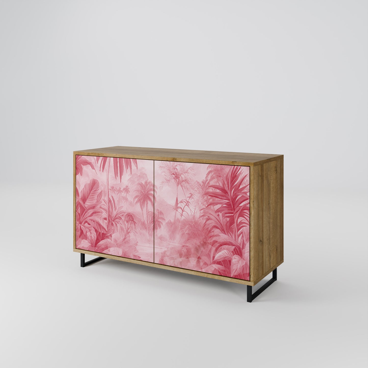 SWEET TROPICS 2-dörrars skänk i ekeffekt