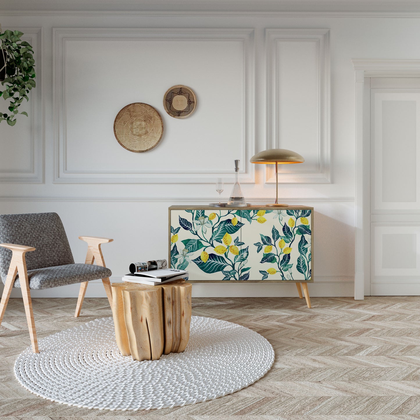 LEMON TREE 2-Door Sideboard in Oak Effect