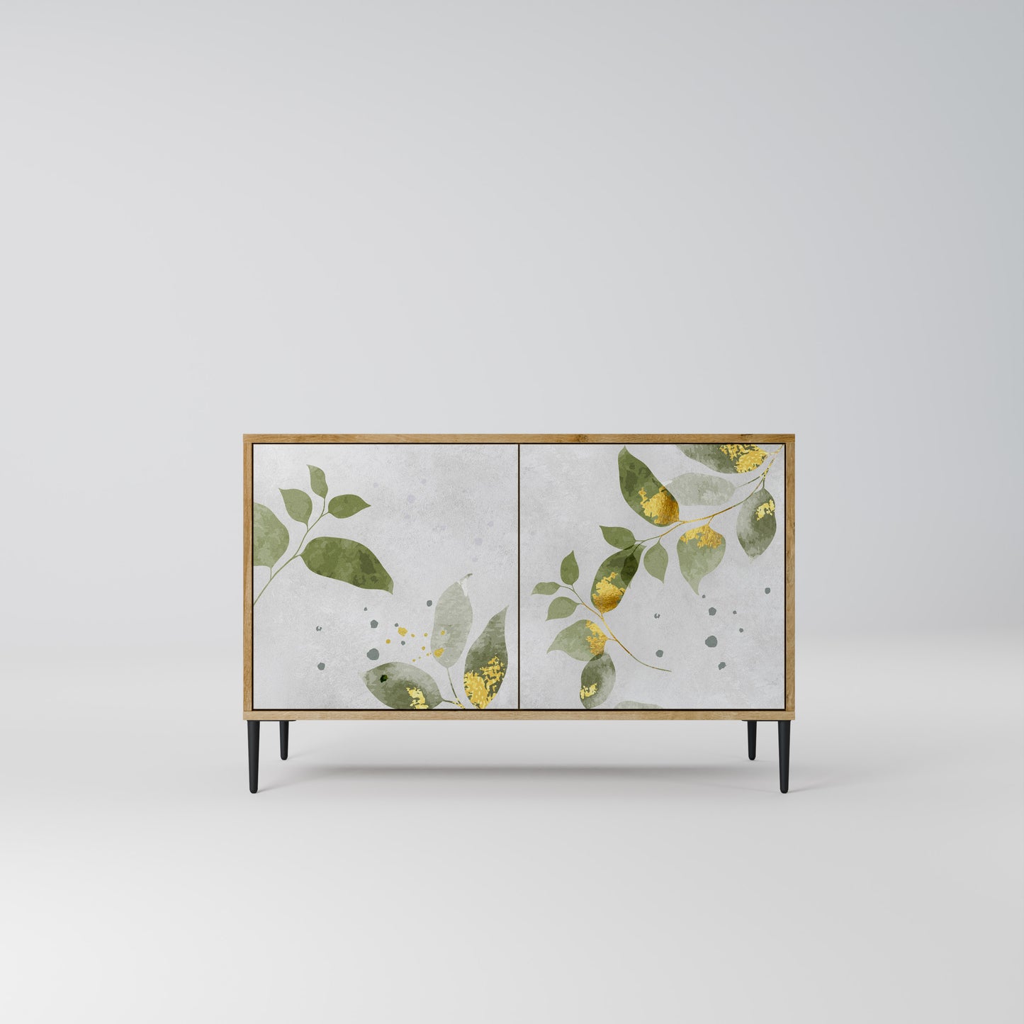 ELEGANT BOTANICS 2-dörrars skänk i ekeffekt