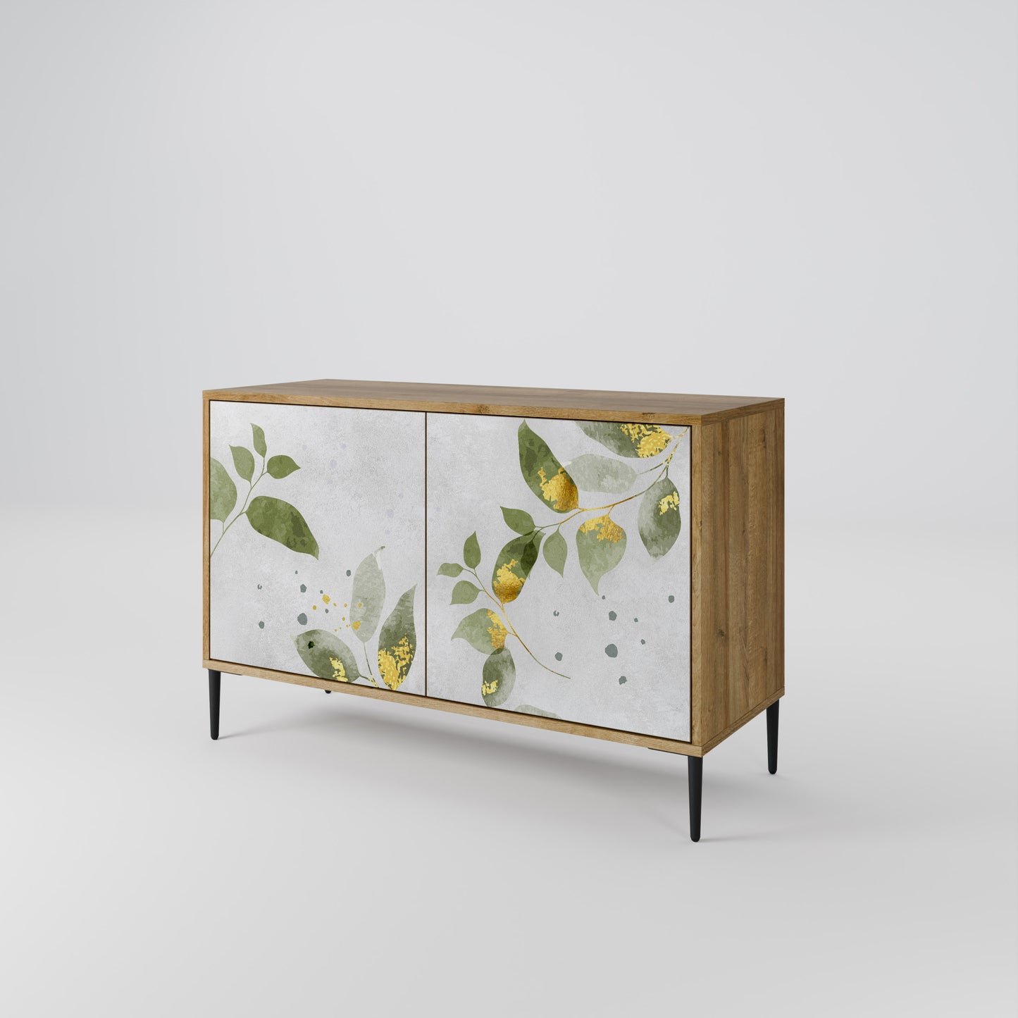ELEGANT BOTANICS 2-dörrars skänk i ekeffekt