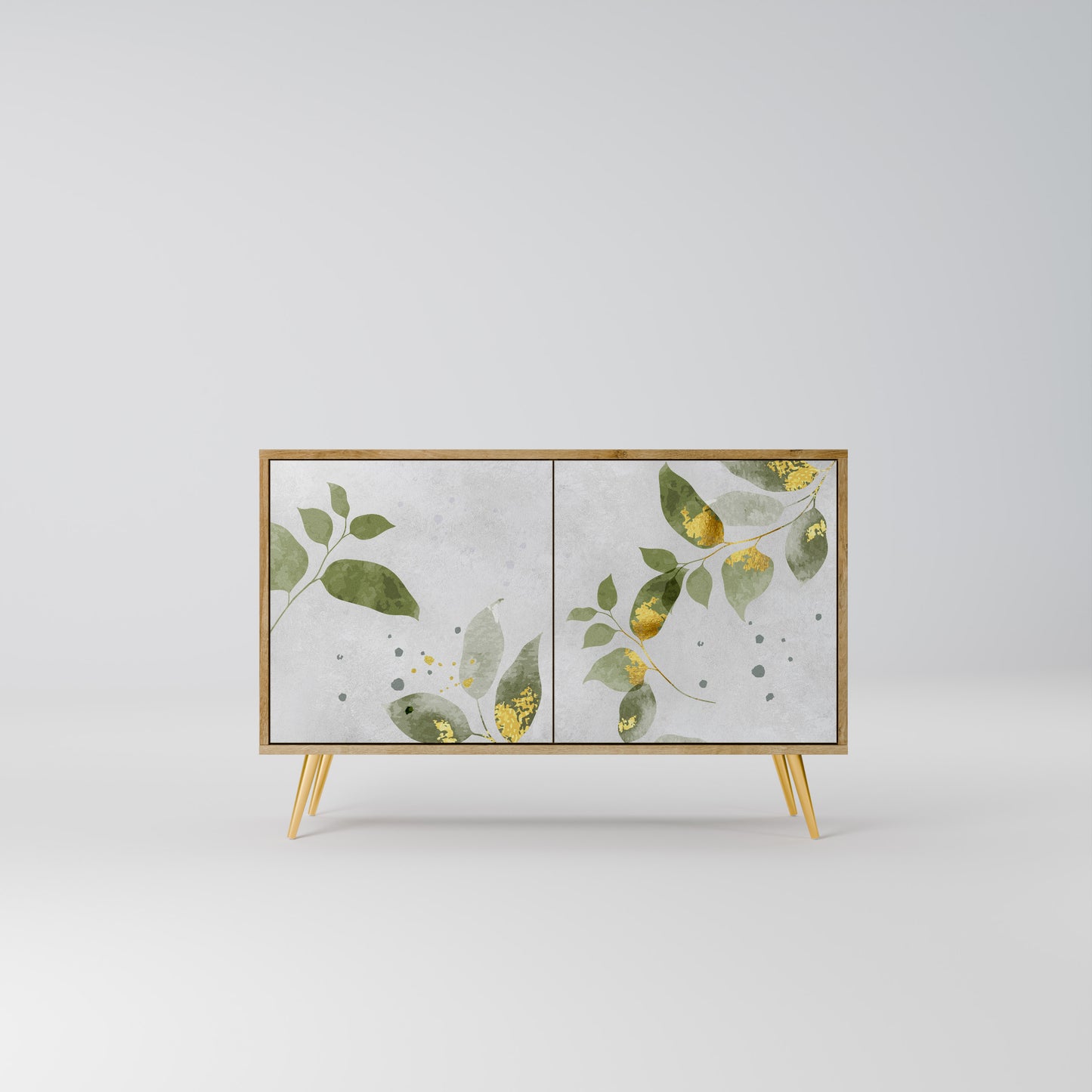 ELEGANT BOTANICS 2-dörrars skänk i ekeffekt