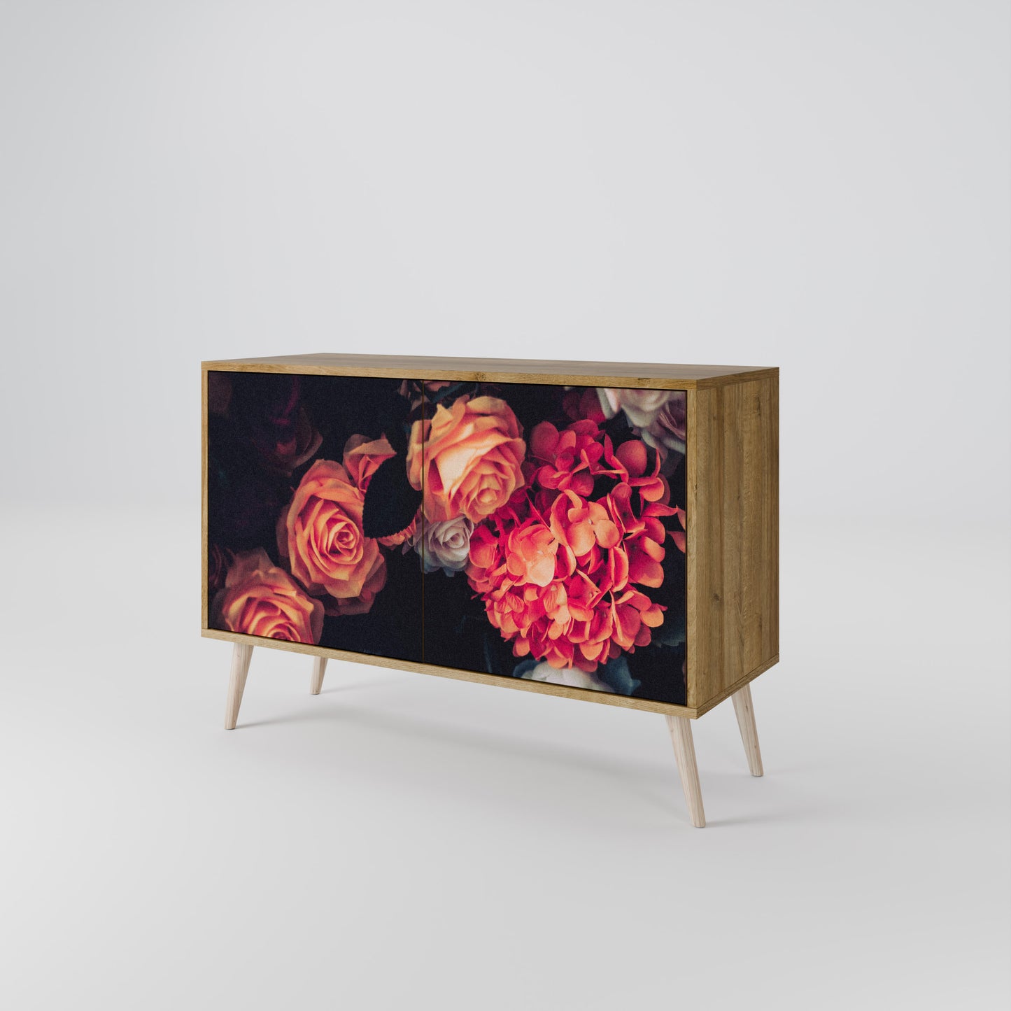 NEVERENDING BLOOM 2-Door Sideboard in Oak Effect